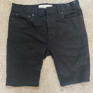 Top man black jean shorts